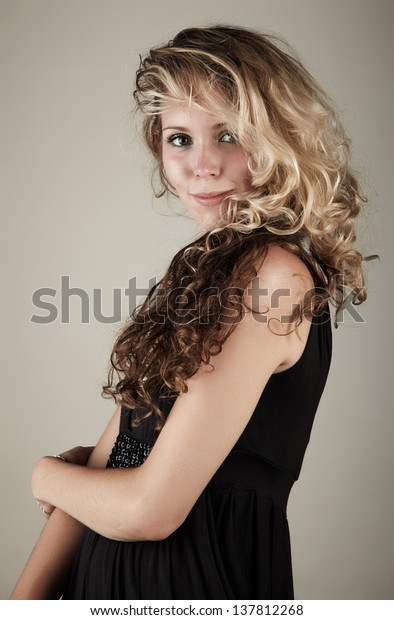 Beautiful Young Blonde Caucasian Woman Long Stock Photo Edit Now