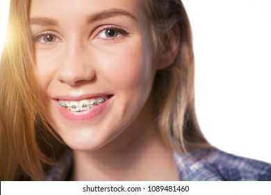 Blonde Teen Braces