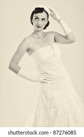 Wedding Dress In Pin Up Style Images Stock Photos Vectors