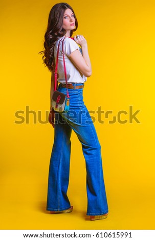 Similar – Young girl posing outdoor