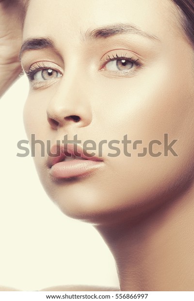 Beautiful Young Caucasian Girl Green Eyes Stock Photo Edit Now