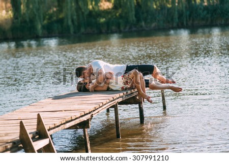 Portrait of a young man in nature