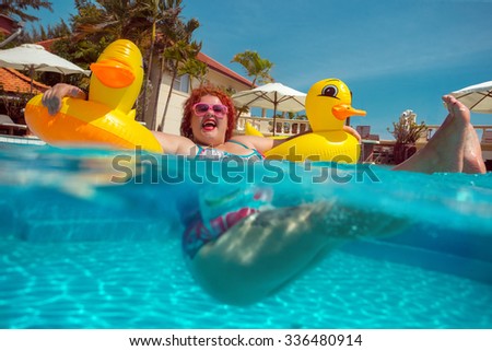 Possible naked toddler girl in rubber swimming pool Naked toddler girl in rubber swimming pool