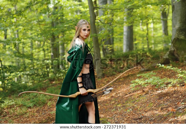 Beautiful Young Female Elf Looking Camera Stock Photo (Edit Now) 272371931