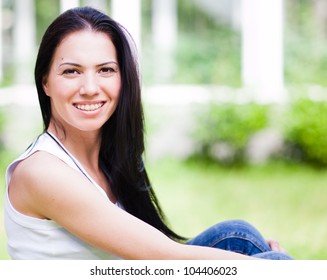 Beautiful Young Girl With Braces On Her Teeth