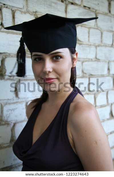 Beautiful Young Girl Brunette Short Hair Stock Photo Edit Now