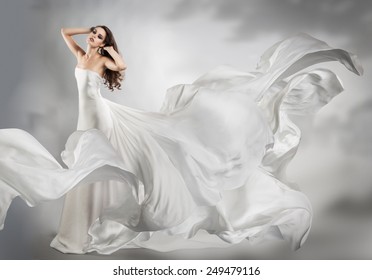 white photoshoot dress