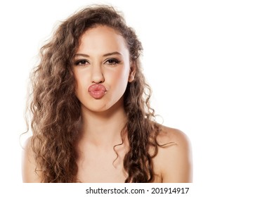 Beautiful Young Girl Kissing Gesture Stock Photo 201914917 | Shutterstock