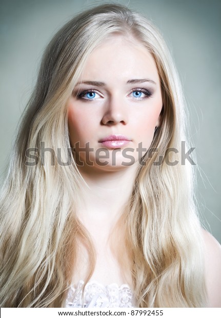 Beautiful young girl with long white hair and shiny s Sex Pic Hd