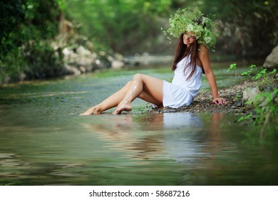 Beautiful Young Girl Resting Water Stock Photo 58687216 | Shutterstock