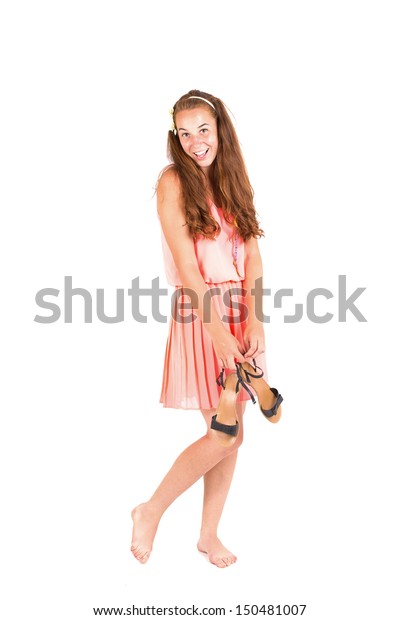 girl with sandals