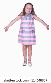 Beautiful Young Girl Spreading Her Arms Stock Photo (Edit Now) 114648889