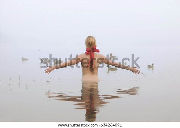 Lake nude in Family Swimming