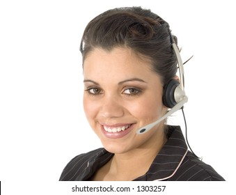 Beautiful Young Hispanic Customer Service Rep.