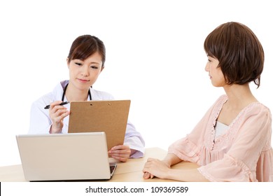 Beautiful Young Hospital Staff. Portrait Of Asian.