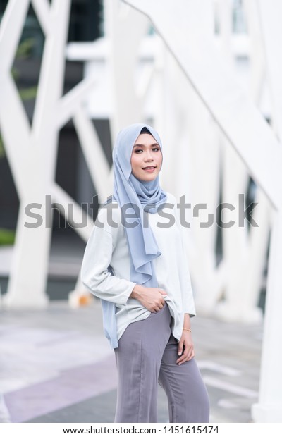Beautiful Young Model Fashionable Hijab Style