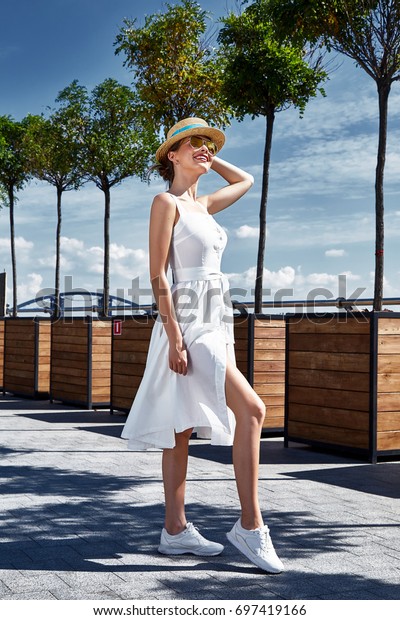 sexy dress with sneakers