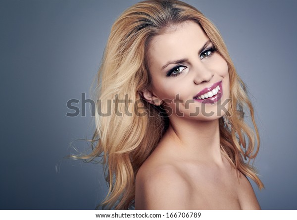 Beautiful Young Woman Blonde Hair White Stock Photo Edit Now