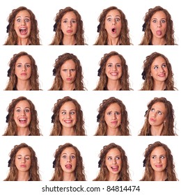 Beautiful Young Woman Collection of Expression