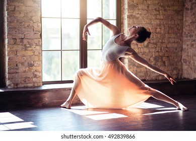 Beautiful Young Woman Dancing
