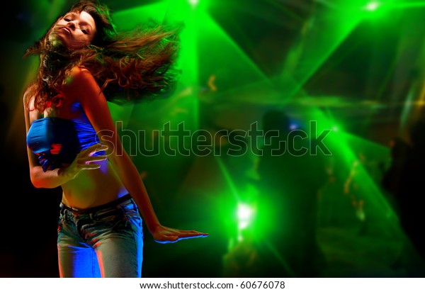 Beautiful Young Woman Dancing Nightclub Stock Photo 60676078 | Shutterstock