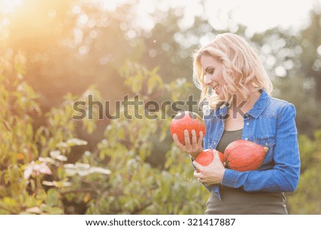 Similar – Image, Stock Photo summer joy Organic produce