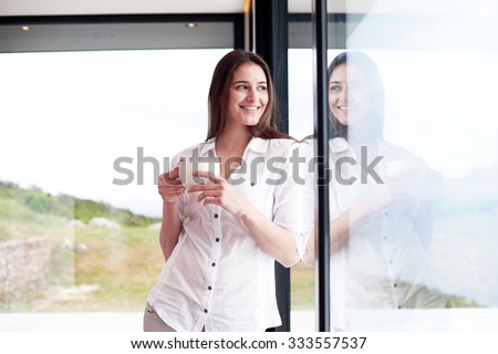 Similar – Schönes Fenster in einem Haus im Wikingerdorf