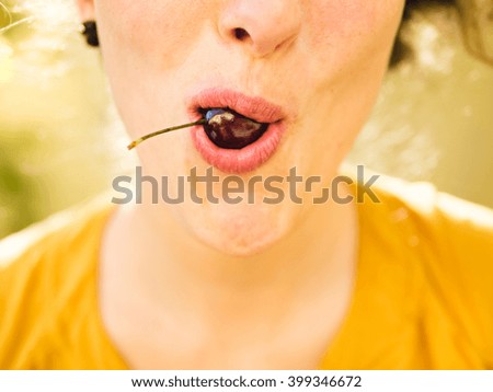 Similar – Image, Stock Photo lick me! Orange Cooking