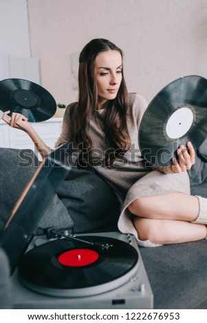 Similar – lifestyle shot of smart kid girl playing checkers at home