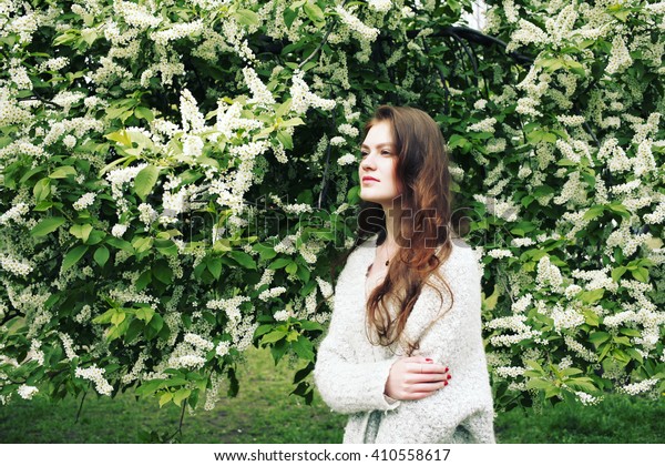 Beautiful Young Woman Long Wavy Hair Stock Image Download Now