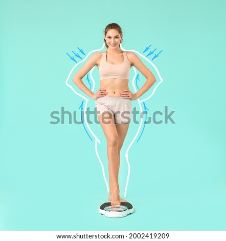 Similar – Image, Stock Photo Beautiful slim young woman in summer dress sits barefoot on Rhine shore made of gravel with feet in water