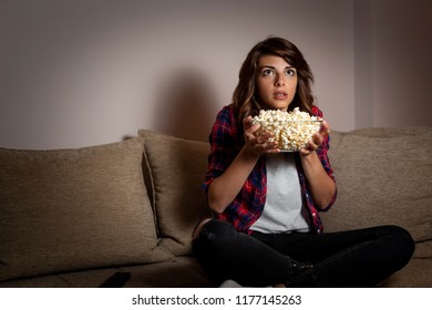 Beautiful Young Woman Sitting Dark On Stock Photo 1177145263 | Shutterstock