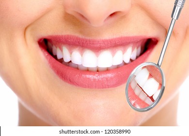 Beautiful young woman smile. Dental health.