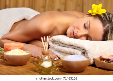 Beautiful Young Woman At A Spa Salon