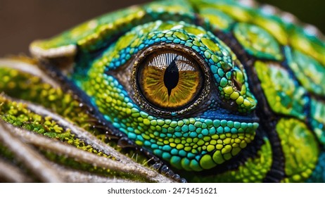 beautifull chameleon eye close up photo - Powered by Shutterstock