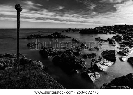 Similar – Image, Stock Photo Scenery capture. Black and white wide natural view