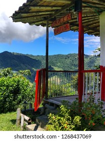 A Beautifully Colored Dwelling Located On A Colombian Coffee Farm