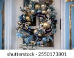 A beautifully decorated entrance to the house, with a New Year