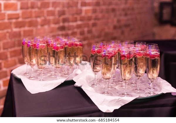 decorated prosecco glass