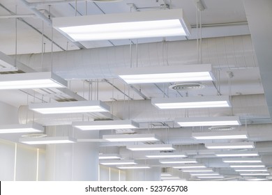Beautifully lights and ventilation system of modern building.