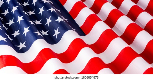 Beautifully waving star and striped American flag - Shutterstock ID 1806854878