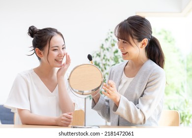 Beauty Advisor And Young Woman