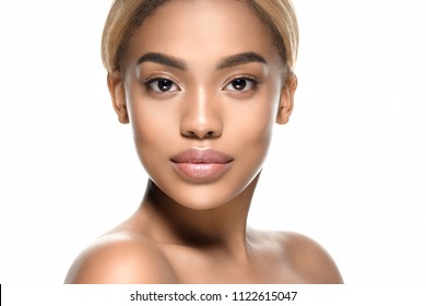 Beauty Black Skin Woman African Ethnic Female Face Portrait