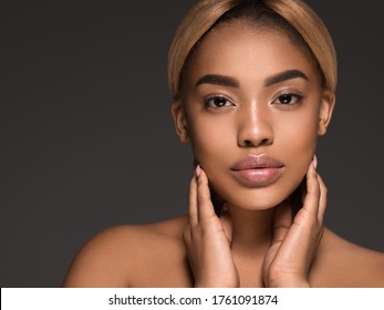 Beauty Black Skin Woman African Ethnic Female Face Portrait