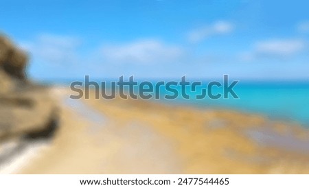 Similar – Image, Stock Photo rocky beach section with hotel facilities panorama on the coast of Benalmádena, in Andalusia, Spain