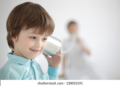 Beauty Boy Listen Tin Can Telephone