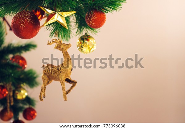 Beauty Christmas Decorative Bouquets Christmas Hanging Stock Photo