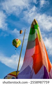 the beauty of colorful traditional balloons in the sky