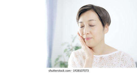 Beauty Concept Of Middle-aged Asian Woman. Skin Care.