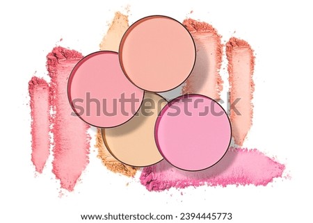 beauty cosmetic makeup skincare of smudge cc cream foundation primer cushion powder; product mockup on white background